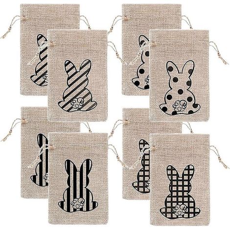 Ostertüten aus Jute, Schmuckbeutel, Geschenktüten