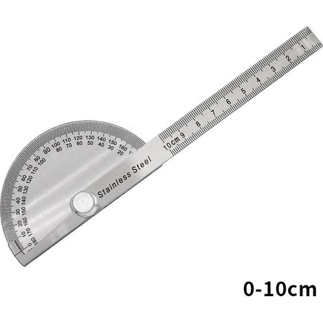 Edelstahl-Winkelmesser 0–180 ° Winkelmessarm Messlineal Ingenieurwerkzeug Winkelmesser mit 100-mm-Lineal, universelles Winkellineal zum Malen und Zeichnen (1/4)