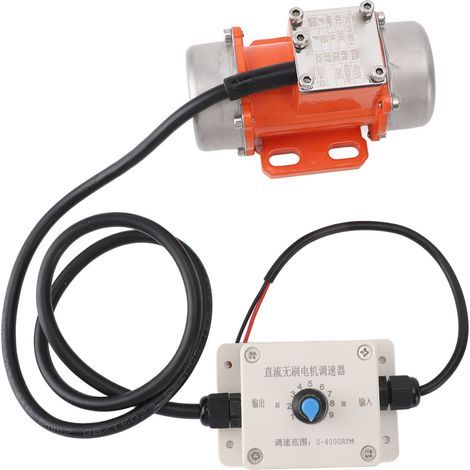 Moteur de Vibration de vibrateur de béton avec contrôleur de vitesse, DC 24V, sans balais, en alliage d'aluminium IP65, électrique, 40W (1/5)