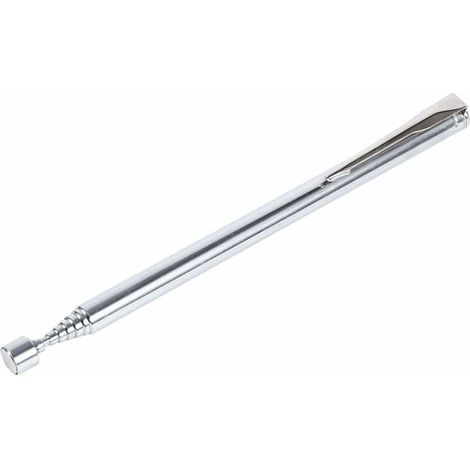 Portable magnétique télescopique facile ramasser le bâton de Rod prolongeant l'outil tenu dans la main d'aimant(Silver) (1/4)
