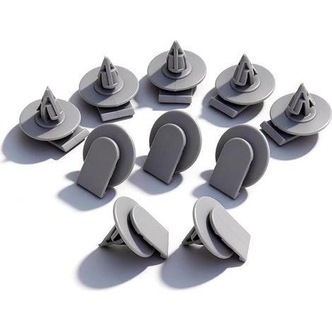 clips de garniture pour passage de roue en plastique gris (1/5)