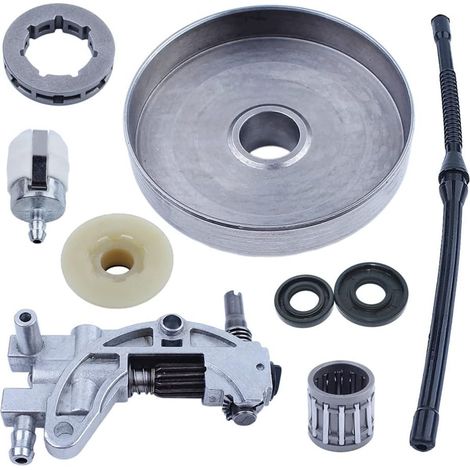 Kit de joint pour pompe à huile roue tambour chaîne d'embrayage pour tronçonneuse chinoise 4500 5200 5800 45cc 52cc 58cc (1/5)