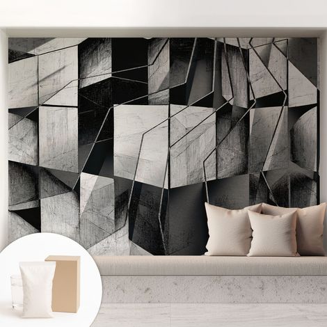 Fototapete Vliestapete mit Kleber - modern Wohnzimmer - Wanddekoration - einfach anzubringen Geometrische Abstraktion 208x146 cm (1/5)
