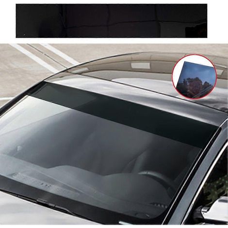 Film solaire anti-UV pour pare-brise de voiture, protection solaire et isolation thermique, autocollant teinté en PVC transparent 140 x 25 cm avec chutes de film. (1/5)