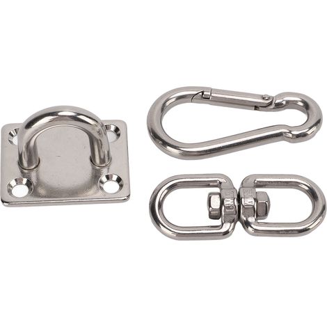 Robustes Hängematten-Aufhängungsset, drehbare Edelstahlhaken, Deckenhalterung, geeignet für Yogaschaukel, Stuhl, Boxsack (1/5)