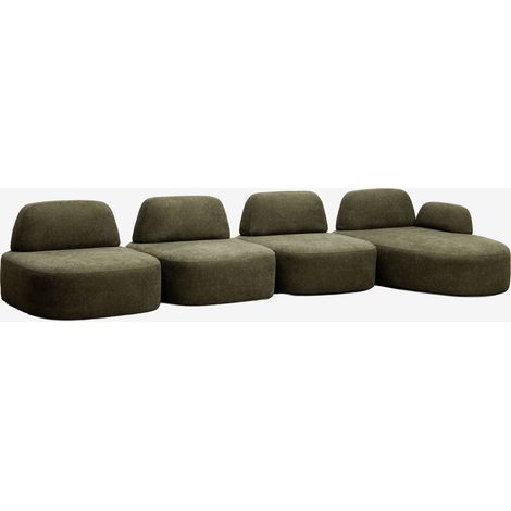 Sofá modular chaise longue derecho de 4 piezas tapizado Giorgia SKLUM (1/5)