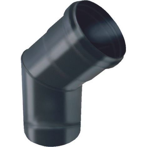 coude 45° mf - acier 0,8 coude émaillé 45° noir sp.0,8 mm d.80