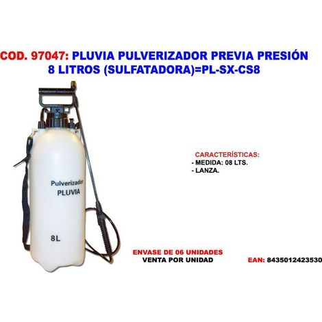 pluvia pulverizador previa presion 8 l. (sulfatadora) pl-sx-cs8