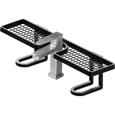 Étagère lavabo salle de bain au-dessus du robinet U 50 cm Drainage Rapide Étagère Au-dessus Du Lavabo Pour Salle De Bain, Hôtel, Dortoir, Restaurant, Brosses À Dents, (1/5)