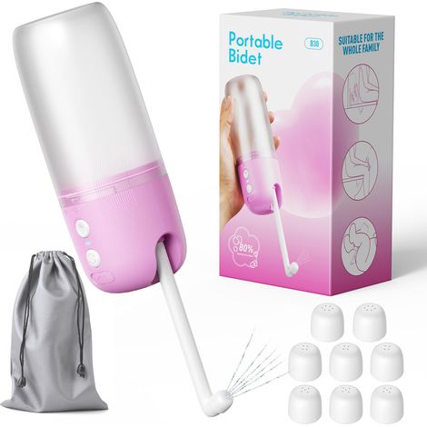 Bidet portatile, 3 modalità di pressione, spruzzatore elettrico per WC, mini bidet da viaggio ricaricabile per l'igiene personale, la pulizia del bambino, la cura lenitiva post-parto