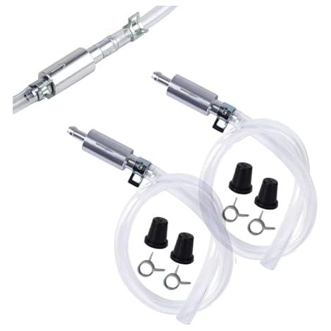 Purgeur de Frein Moto Voiture, Kit avec Valve Anti-Retour, Tuyau Purge Outil Saignement Hydraulique, Compatible Moto, Voiture -