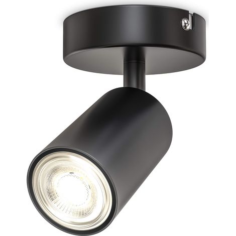 Spot plafond pivotant orientable GU10 noir-mat livré sans ampoule (1/5)
