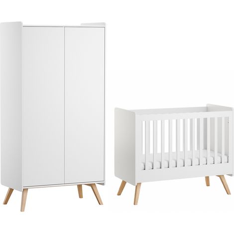 Armadio 2 ante Vintage bianco 103cm