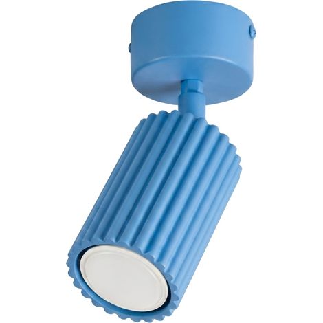Plafones Karbon azul claro aluminio 1xGU10 7cm Sollux (1/5)