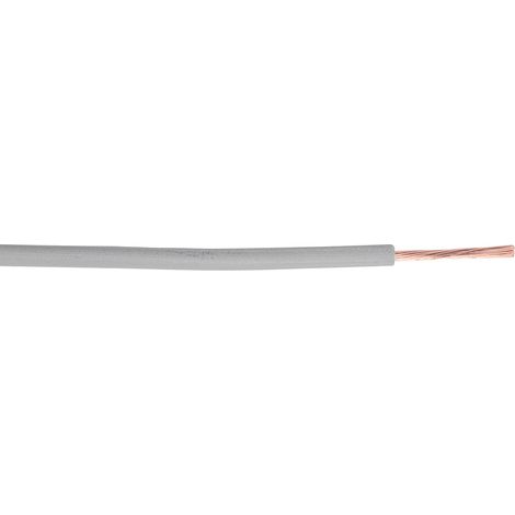Fil de câblage électrique RS PRO, 0,75 mm² 18 AWG, 300/500 V, PVC Gris, 100m ( Prix pour Bobine de 100 Mètres )