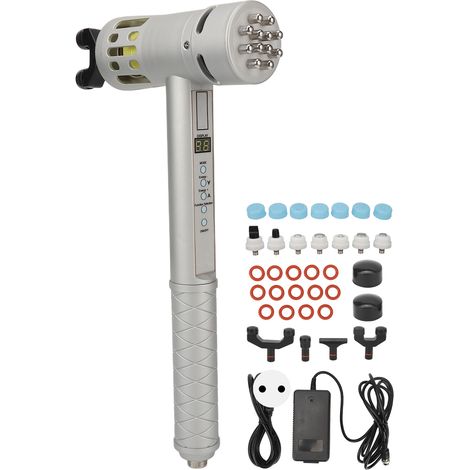 Appareil de thérapie par ondes de choc ESWT pour massage profond antidouleur, machine à ultrasons extracorporelle, argent, 100-240V prise UE (1/5)