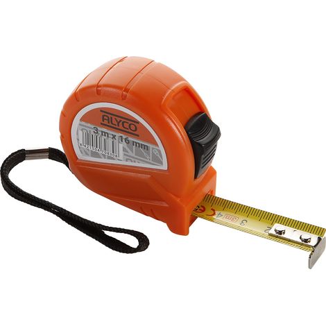 FLEXÓMETRO CINTA METALICA DE 3 M. ALYCO ORANGE (1/5)