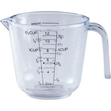 Verre Doseur - 300 ml - Échelle Imprimée Claire Sur Côté - Pour Cuisine Maison Et Dortoir - 1 Pièce