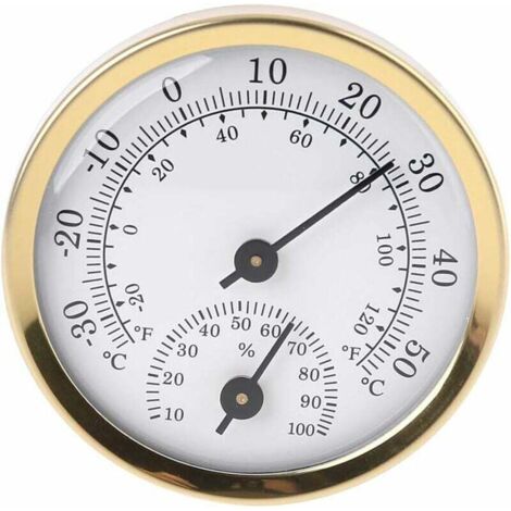Analog Indoor Thermometer and Hygrometer: Displays Temperature and Humidity (1/4)