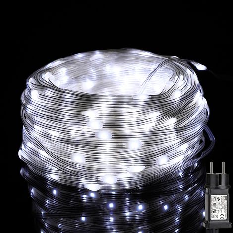 ROSNEK Guirlande lumineuse LED 50 m 400 LED 8 modes mémoire lumière blanche (1/5)