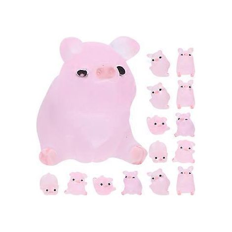 15-teiliges Set Miniatur-Schweinchenfiguren aus Kunstharz, Dekorationen aus Kunstharz, Miniatur-Schweinchenstatuen, Schweinestatuen