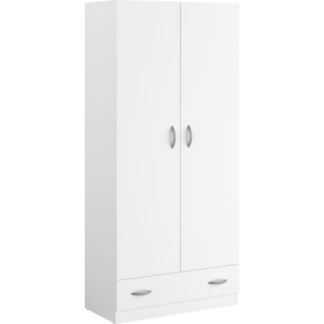 Kleiderschrank, 2 Türen, 1 Schublade, L78 cm - Orlando (1/5)