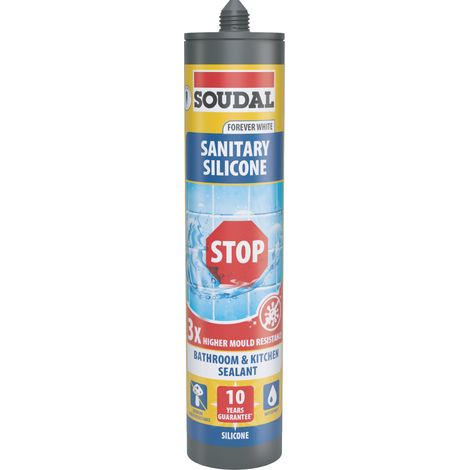 Soudal SILICONE ACETICO PER SANITARI ''MUFFA STOP'' ml. 290 - Bianco 12.00 pz