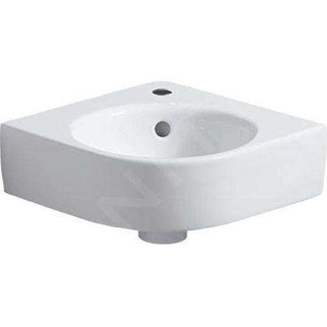 Geberit Selnova Compact - Lave-main d’angle 450x395 mm avec un trou de robinetterie, blanc 501.519.00.7 (1/2)