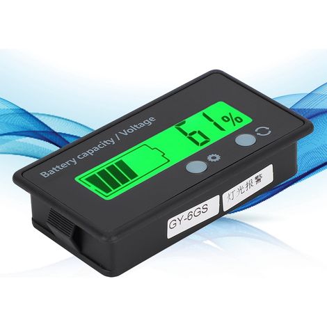 Compteur de tension numérique 12-84V pour scooter GY-6 avec indicateur LED vert et alarme (1/5)