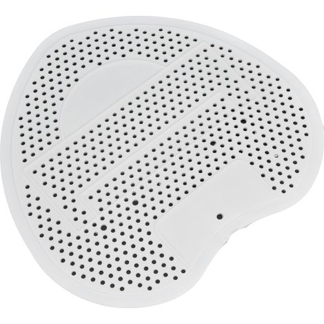 Grille d'urinoir anti-obstruction, résistante aux éclaboussures et désodorisante pour salle de bain, bureau et restaurant (blanche) (1/5)