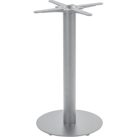Tischgestell Bistrotische & Esstische Standfuß rund Einzelsäule 40x40x72 cm silber (1/5)