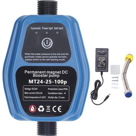 Pompe de Surpression 100W ABS Pompe de Surpression D'eau Domestique pour évier de Cuisine Douche DC24V Prise Ue AC100-240V (1/5)