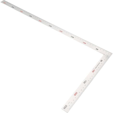 Regla de ángulo recto de acero inoxidable de 500 x 250 mm, herramienta de medición cuadrada de 90 grados (02) (1/5)