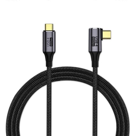 Câble USB 4.0 Type C en Nylon Tressé - Transfert 40 Gbps, Charge Rapide 100W - Longueur 0,5m (1/4)