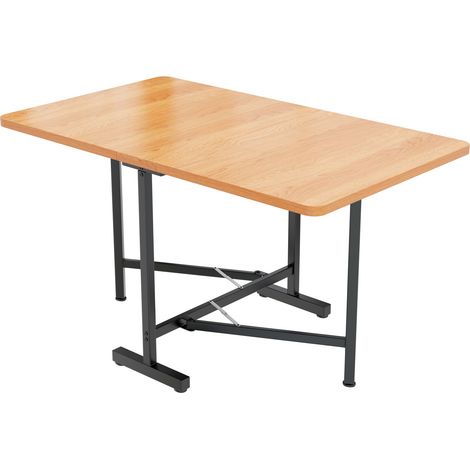 Table à manger moderne extensible en MDF naturel avec structure en alliage haute résistance 120 x 80 cm (1/5)