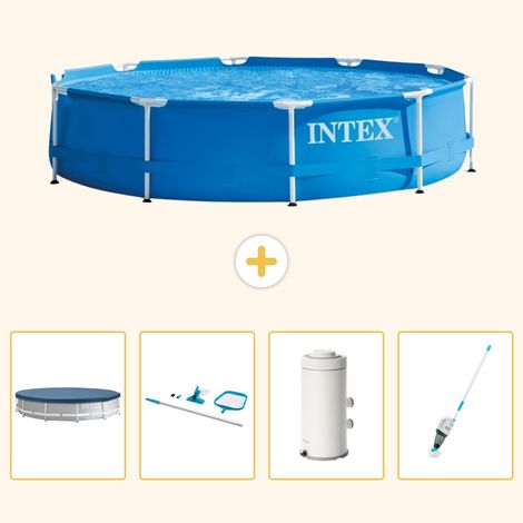 Intex Piscine Tubulaire Ronde - 366x76 cm - 5-pièces S83 (1/5)