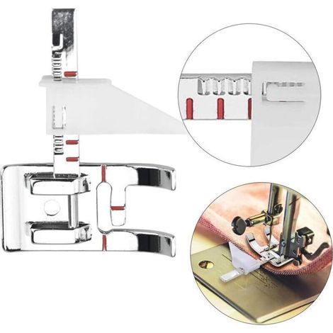 Pied-de-biche à guidage réglable, adapté aux machines à coudre à pied basse pression, accessoires pour machines à coudre domestiques, pied-de-biche pour règles et jauges