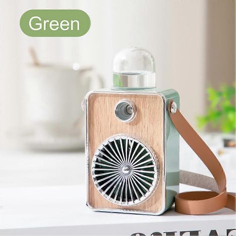 Ventilateur de cou 3 en 1 à 3 vitesses, mini rafraîchisseur d'air avec brumisateur et humidificateur, silencieux et rechargeable, sans pales.