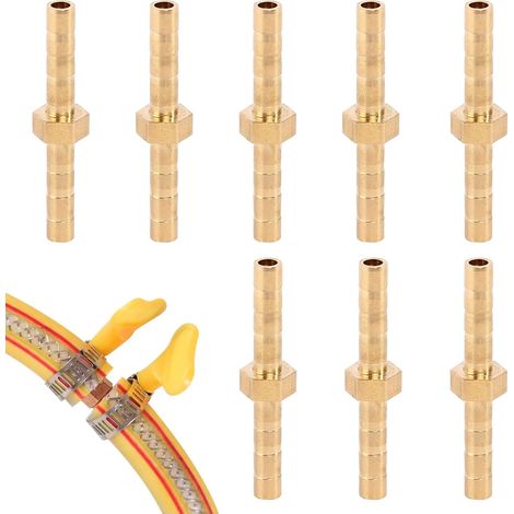 4 Pièces Raccords Cannelés en Laiton Droits de 4 mm Raccords de Tuyau Cannelés en Laiton de 4 mm pour Eau, Gaz, Huile, Carburant, Bateau, Tube de Trachée (1/5)