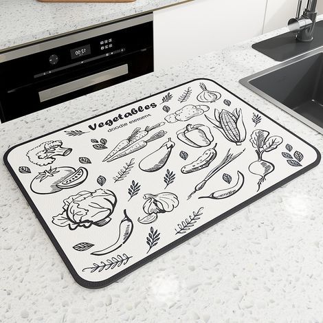 Kitchen Table Lighting Handmade Cushion - Wash Fire - Tray Pad Dishes(Vegetable White,40x50cm) (1/2)