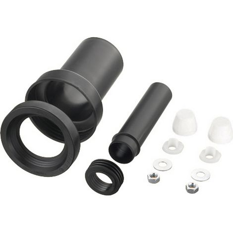 Haas Kit de raccordement pour WC suspendu - 180 mm de long - avec joint à lèvre DN 90/110
