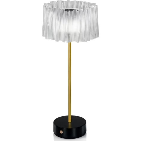 Lámpara de mesa a pilas negra 26cm slamp - acrt000prb000eu