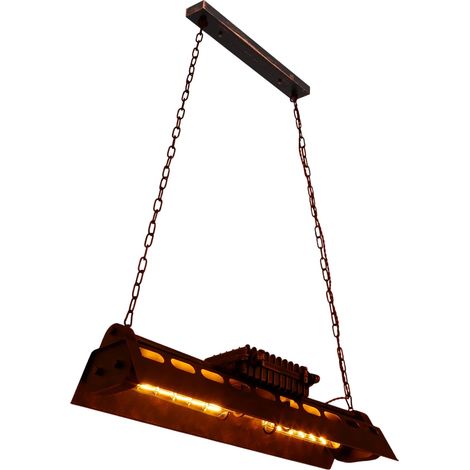Lámpara colgante, estilo vintage, diseño de altura regulable, color negro, 31-40 W, con interruptor. (1/2)