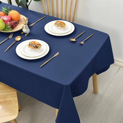 Tischdecke Outdoor Wetterfest Abwaschbar Wasserdicht Blau 150x200cm
