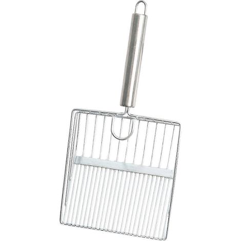 Pelle à litière pour chat, pelle à litière en acier inoxydable, pelle à tamis pour litière, pelle à litière pour sable fin pour bac à litière pour chat-Style A (1/5)