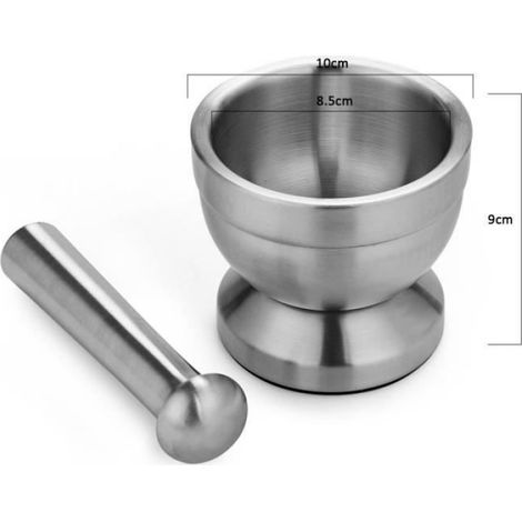 Moulin À Épices - Broyeur Manuel En Acier Inoxydable Pour Ail Et Herbes Séchées - Ustensile De Cuisine Pour Purée De Légumes - 1 Pièce (1/4)