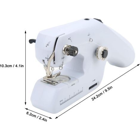 Elektrische Doppelfaden-Nähmaschine, manuelle Nähmaschine mit ergonomischem Griff für Heimwerkerprojekte und kleine Alltagsgegenstände (1/5)