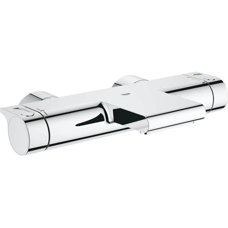 Grohe – Mitigeur thermostatique de baignoire mural – Finition chromée – Technologie CoolTouch – Limiteur de température à 38°C – Raccords dissimulés