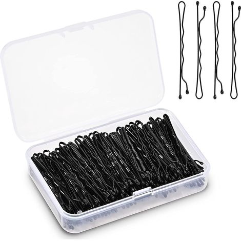 epingles Cheveux, 150pcs Epingle Cheveux Femme, Mtal Pince Chignon, Pinces Cheveux, Pins Kit Pour Femmes Filles Et Salon De Coiffure (noir) (1/5)