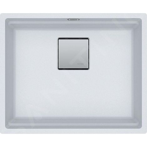 Franke – Évier en fragranit 1 bac KNG 110-52 – Dimensions 560x460 mm – Montage sous plan – Trop-plein carré – Compatible mitigeurs Active Twist